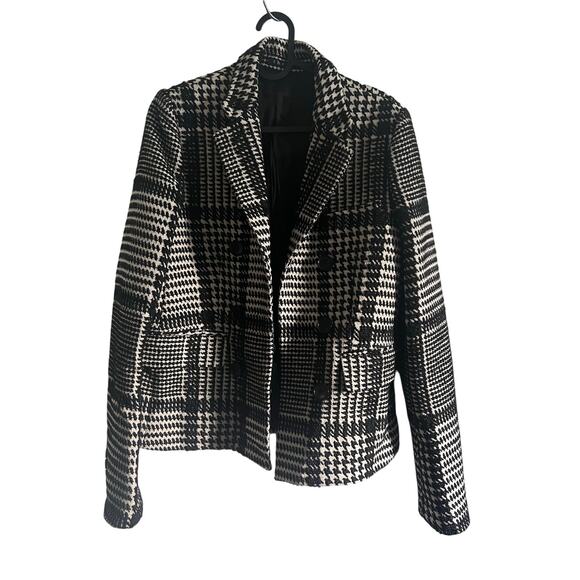 Theory houndstooth open front sample wool blazer sz S - Picture 1 of 6